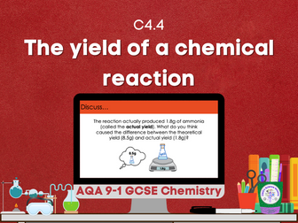The yield of a chemical reaction