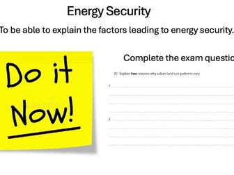 L20 Energy Security - Edexcel iGCSE Geography