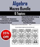 Algebra Mazes Bundle