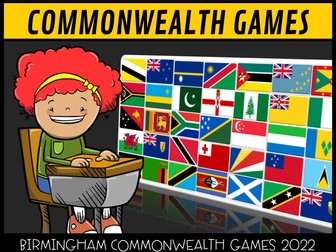 Commonwealth Games 2022 Birmingham 5 in a Row Bingo with The Countries