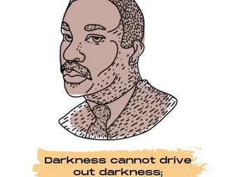 Martin Luther King poster with quote