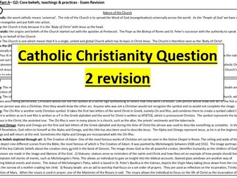 Catholic Christianity WJEC Revision