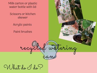 EAL Gardening Craft Activity - Recycled Watering Can