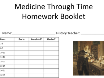 Medicine Through Time Homework Booklet