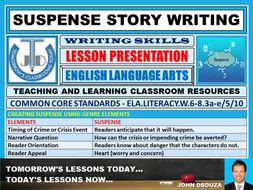 SUSPENSE STORY WRITING : LESSON PRESENTATION | Teaching Resources