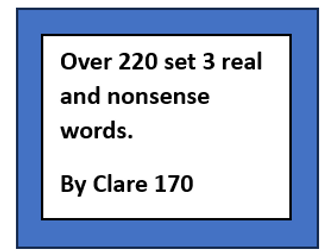 Set 3 real & nonsense words PowerPoint