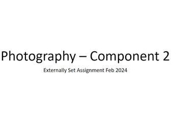 A Level Photography ESA 2024 (AQA)
