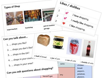 ESOL Entry 1 Shopping Language Reference Booklet ESL A1