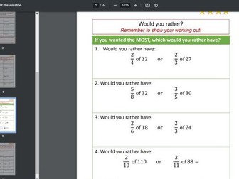 Fractions of amounts with differentiated/progressive worksheets