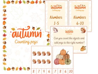 Autumn counting pegs (0-10) - EYFS and KS1