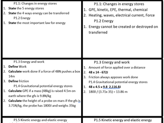 AQA Science Trilogy Paper 1  revision booklets