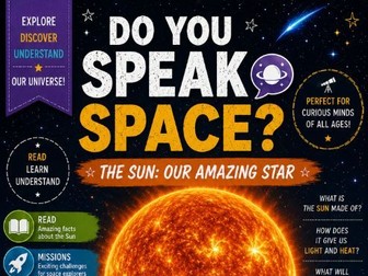 Do You Speak Space? The Sun | ESL Science Unit | Solar System | Astronomy Activities | Reading, STEM