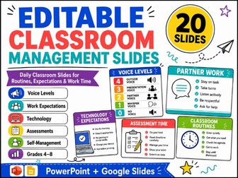 Classroom Management Slides | 20 editable templates