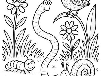 Superworm Inspired Colouring Page EYFS & KS1