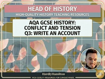AQA Conflict & Tension exam guide - Q3 Write an account (8 marks)
