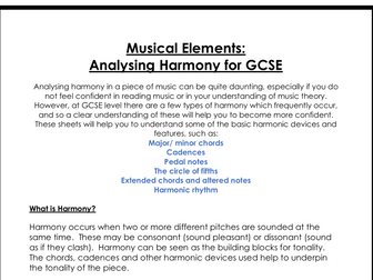 Analysing musical elements for GCSE Music