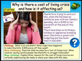Cost of Living + Inflation PSHE Finance
