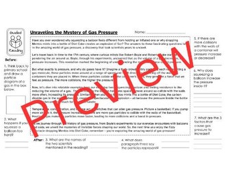 Guided reading task - Gas Pressure