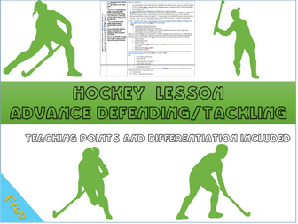 Hockey lesson plan - Advanced defending and  tackling skills (block, jab and reverse)