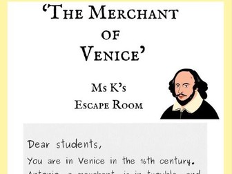 'The Merchant of Venice' Escape Room