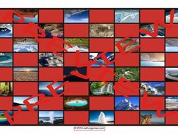 Geology and Planet Earth Checker Board Game