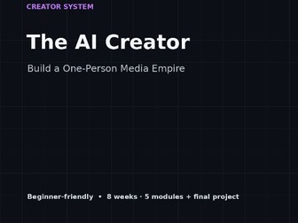 The AI Creator - Build a One-Person Media Empire