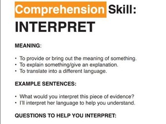 Higher Order Thinking Skills/Academic Language Posters for Display