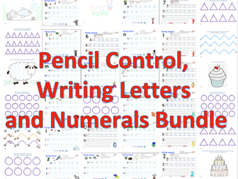 Pencil Control, Writing Letters and Numbers