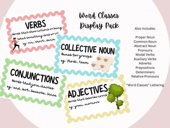SPAG - Word Classes Display Pack - Literacy