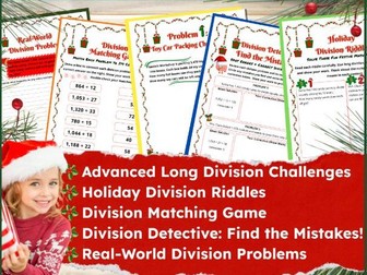 Long Division Word Problems KS2  Y4–5