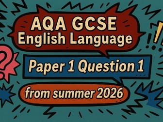 AQA GCSE English P1Q1 Mock-Ups From 2026