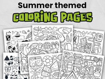 Summer Coloring Pages | Doodle Design for all ages