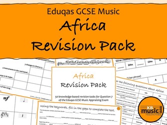Eduqas GCSE Music Africa Set Work Revision Pack