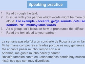 Unit 6 AQA GCSE Higher Spanish Lola y Rosalía, ayer y hoy