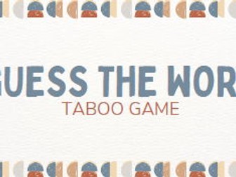 GCSE Judaism Key Words - Taboo Game