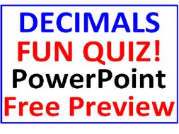 Decimals PowerPoint Fun Quiz FREE PREVIEW
