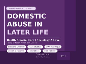 Domestic Abuse in Later Life | Full Lesson