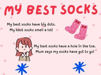 My Best Socks EYFS reading comprehension