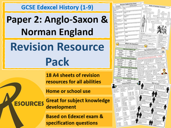 Anglo-Saxon & Norman England Revision Resources Pack - GCSE History Edexcel