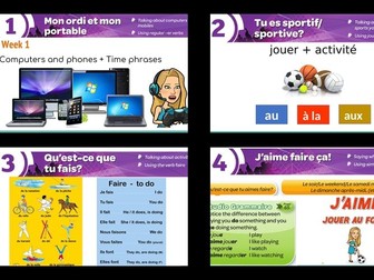 French Studio 1 - Module 3 complete (4 full lessons) New technologies, hobbies, sports, faire, jouer