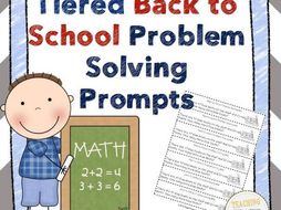 Back to School Math Journal: 25 Tiered Problem Solving Prompts