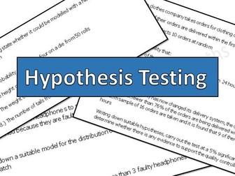 A Level Maths | Statistics | Hypothesis Testing