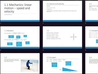 A Level Physics AQA OCR - Speed and velocity