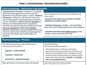 Paper 1 retention booklet answers