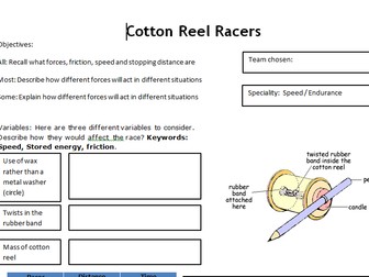 Wacky cotton reel racers