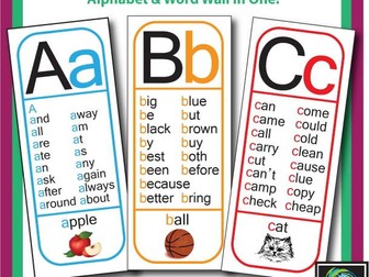 Alphabet Sight Word Posters (All 26 letters)
