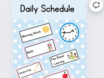 Class Timetable / Class Schedule: Spotty Pastel Theme