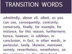 Transition words | Teaching Resources