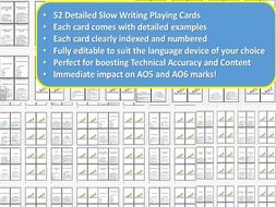 52 Slow Writing Playing Cards