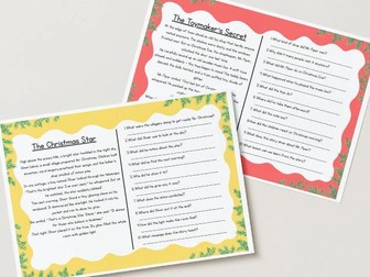 LKS2 Christmas Reading Comprehension Pack – 3 Festive Stories with Questions & Answers (Pack 3)